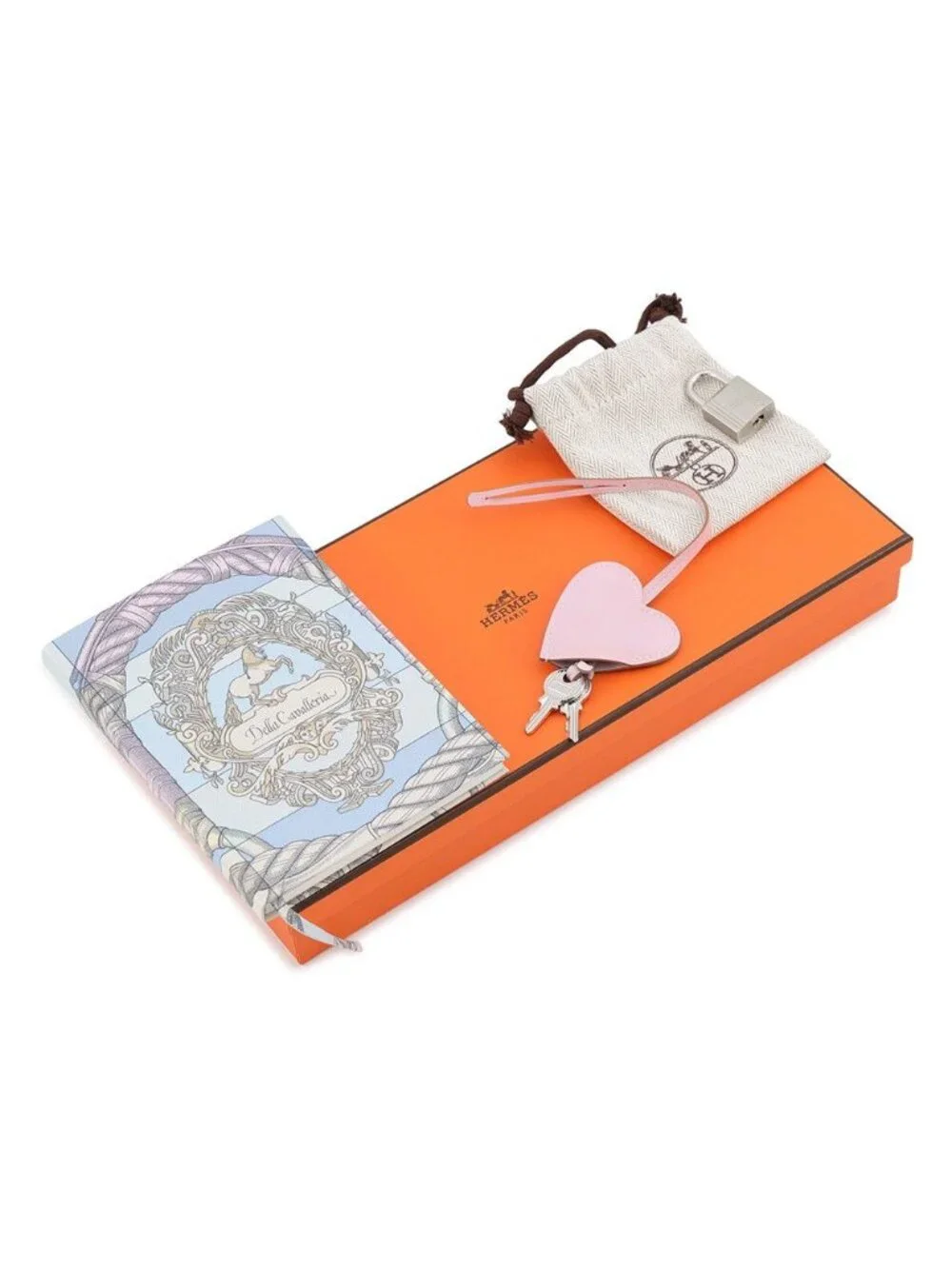 Hermes Note Cover Carnet Secret Mauve Pale Silver Swift Della Cavalleria